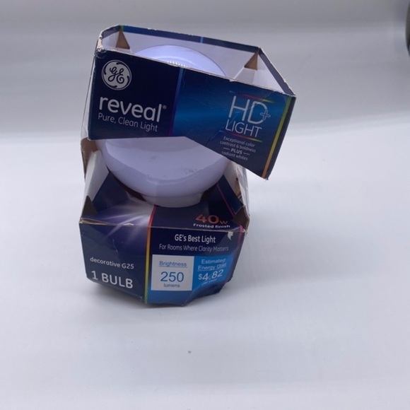 GE Reveal 48695 Decorative Globe G25 LightBulb, 1 pcs - Picture 3 of 12